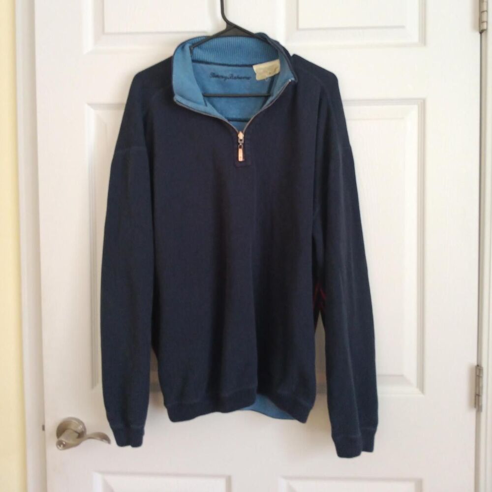 Vintage Tommy Bahama Men's Half Zip Up Pullover Size L